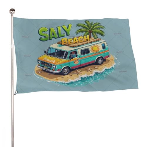 "Saly Beach" 2x3 Ft Durable Outdoor Decor Banner Terrasse Willkommen Flaggen Frühling Hof Flaggen von SMAZDFXX
