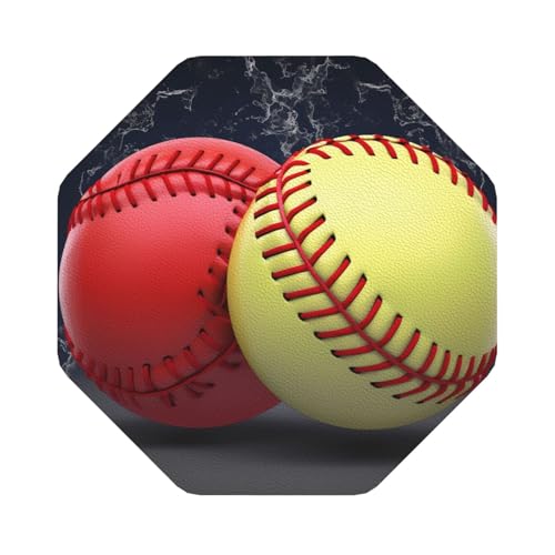 Softball-Untersetzer, 4er-Set, saugfähiger Lederuntersetzer für Getränke, hitzebeständige Tassenmatte zum Schutz des Tisches, Couchtischmatten für die Heimdekoration des Hauses Softball-Untersetzer, 4er-Set, saugfähiger Lederuntersetzer für Getränke, hitzebeständige Tassenmatte zum Schutz des Tisches, Couchtischmatten für die Heimdekoration des Hauses von SMAZDFXX