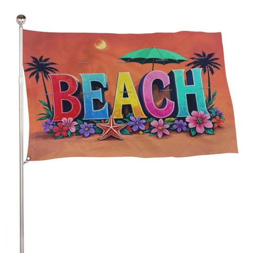 "Strand" 3x5 Ft Durable Outdoor Decor Banner Terrasse Willkommen Flaggen Frühling Hof Flaggen "Strand" 3x5 Ft Durable Outdoor Decor Banner Terrasse Willkommen Flaggen Frühling Hof Flaggen von SMAZDFXX