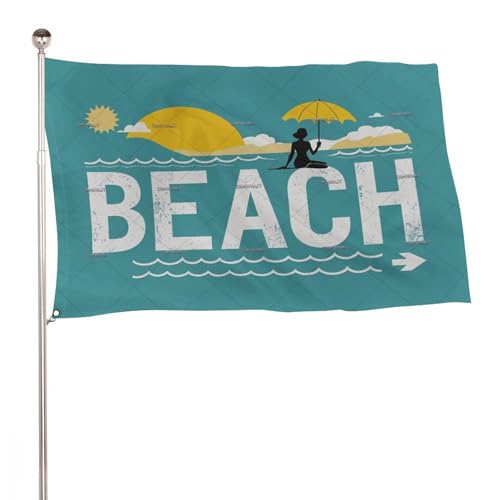 "Strand Hier" 2x3 Ft Durable Outdoor Decor Banner Terrasse Willkommen Flaggen Frühling Hof Flaggen "Strand Hier" 2x3 Ft Durable Outdoor Decor Banner Terrasse Willkommen Flaggen Frühling Hof Flaggen von SMAZDFXX