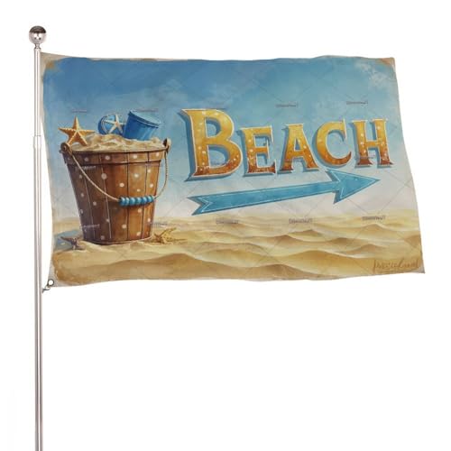 "Strand Hier" 4x6 Ft Durable Outdoor Decor Banner Terrasse Willkommen Flaggen Frühling Hof Flaggen "Strand Hier" 4x6 Ft Durable Outdoor Decor Banner Terrasse Willkommen Flaggen Frühling Hof Flaggen von SMAZDFXX