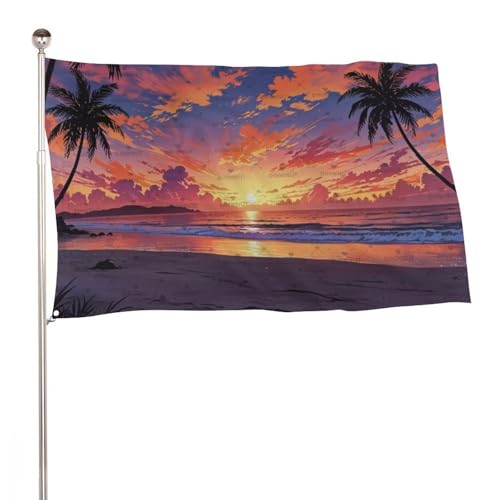 "Sunset Coconut Tree" 4x6 Ft Durable Outdoor Decor Banner Terrasse Willkommen Flaggen Frühling Hof Flaggen "Sunset Coconut Tree" 4x6 Ft Durable Outdoor Decor Banner Terrasse Willkommen Flaggen Frühling Hof Flaggen von SMAZDFXX