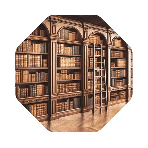 Untersetzer für Bibliotheks- und Bücherregale, 4er-Set, saugfähiger Lederuntersetzer für Getränke, hitzebeständige Tassenmatte zum Schutz des Tisches, Couchtischmatten für die Heimdekoration des Hause von SMAZDFXX