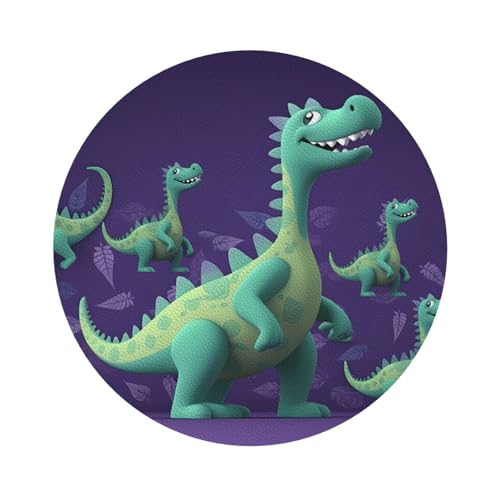 Untersetzer mit Cartoon-Dinosaurier-Motiv, 4er-Set, saugfähiger Lederuntersetzer für Getränke, hitzebeständige Tassenmatte zum Schutz des Tisches, Couchtischmatten für die Heimdekoration des Hauses von SMAZDFXX