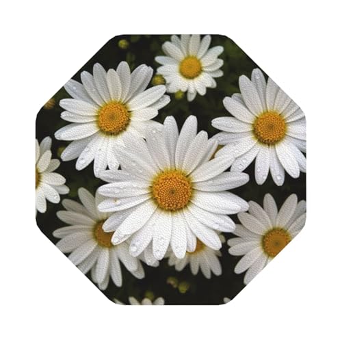 Untersetzer mit Gänseblümchen-Motiv, 4er-Set, saugfähiger Lederuntersetzer für Getränke, hitzebeständige Tassenmatte zum Schutz des Tisches, Couchtischmatten für die Heimdekoration des Hauses Untersetzer mit Gänseblümchen-Motiv, 4er-Set, saugfähiger Lederuntersetzer für Getränke, hitzebeständige Tassenmatte zum Schutz des Tisches, Couchtischmatten für die Heimdekoration des Hauses von SMAZDFXX