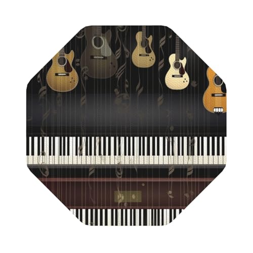 Untersetzer mit Gitarren- und Klaviermuster, 4er-Set, saugfähiger Lederuntersetzer für Getränke, hitzebeständige Tassenmatte zum Schutz des Tisches, Kaffeetischmatten für die Heimdekoration des Hauses Untersetzer mit Gitarren- und Klaviermuster, 4er-Set, saugfähiger Lederuntersetzer für Getränke, hitzebeständige Tassenmatte zum Schutz des Tisches, Kaffeetischmatten für die Heimdekoration des Hauses von SMAZDFXX