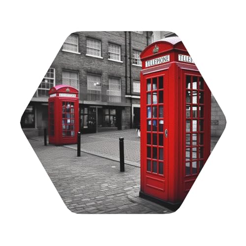 Untersetzer mit Londoner Roter Telefonzelle, 4er-Set, saugfähiger Lederuntersetzer für Getränke, hitzebeständige Tassenmatte zum Schutz des Tisches, Couchtischmatten für die Heimdekoration des Hauses Untersetzer mit Londoner Roter Telefonzelle, 4er-Set, saugfähiger Lederuntersetzer für Getränke, hitzebeständige Tassenmatte zum Schutz des Tisches, Couchtischmatten für die Heimdekoration des Hauses von SMAZDFXX