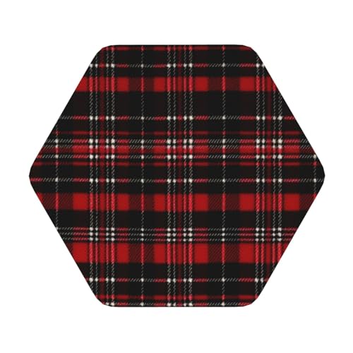 Untersetzer mit rotem und schwarzem Karomuster, 4er-Set, saugfähiger Lederuntersetzer für Getränke, hitzebeständige Tassenmatte zum Schutz des Tisches, Couchtischmatten für die Heimdekoration des Haus Untersetzer mit rotem und schwarzem Karomuster, 4er-Set, saugfähiger Lederuntersetzer für Getränke, hitzebeständige Tassenmatte zum Schutz des Tisches, Couchtischmatten für die Heimdekoration des Haus von SMAZDFXX