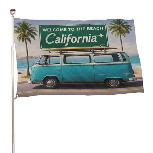"Willkommen am Strand" 4x6 Ft Durable Outdoor Decor Banner Terrasse Willkommen Flaggen Frühling Hof Flaggen von SMAZDFXX