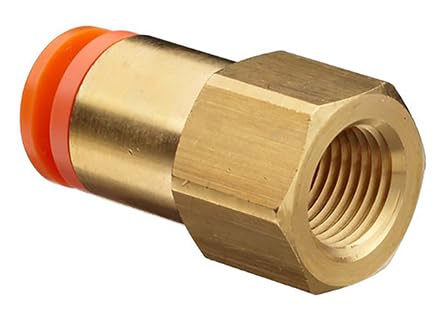 SMC KQ2 M5-Buchse x 4-mm-Steckanschluss Gerader Gewindeadapter, Gewinde-zu-Rohr, Messing, M5 x 0,8 Buchse, 1 MPa, 3 MPa, Packung a 10 Stück von SMC