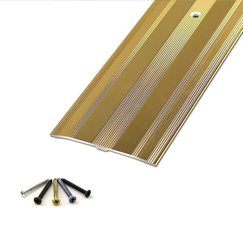 SMCMGECEUZ 0.9m Übergangsprofil Metallprofil Übergangsleiste, Höhenausgleich Türschwellen Leiste Für Übergangsleiste Zum Schrauben Ausgleichsprofil Gelocht(Local tyrant gold) von SMCMGECEUZ