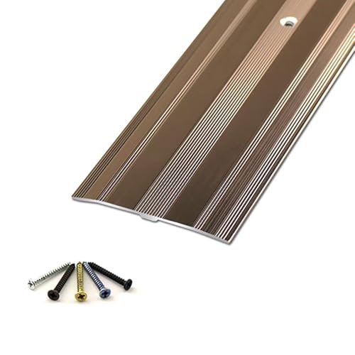 SMCMGECEUZ 0.9m Übergangsprofil Metallprofil Übergangsleiste, Höhenausgleich Türschwellen Leiste Für Übergangsleiste Zum Schrauben Ausgleichsprofil Gelocht(Rose gold) von SMCMGECEUZ