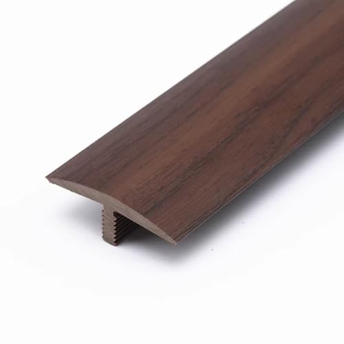 SMCMGECEUZ 0.9m Übergangsprofil Selbstklebend Übergangsprofil T Profil, Boden Übergangsstreifen Für Fliesen/Türschwelle/Teppich/Parkett(Black walnut) von SMCMGECEUZ