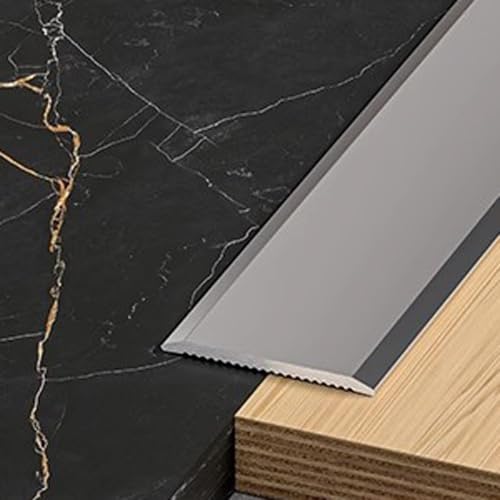 SMCMGECEUZ 0.9m Übergangsprofil Übergangsleiste Selbstklebend Alu Übergangsleiste Boden,Türschwellen Leiste Geeignet Für Alle Bodenbeläge(Frosted gun gray,2/5in/10mm) von SMCMGECEUZ