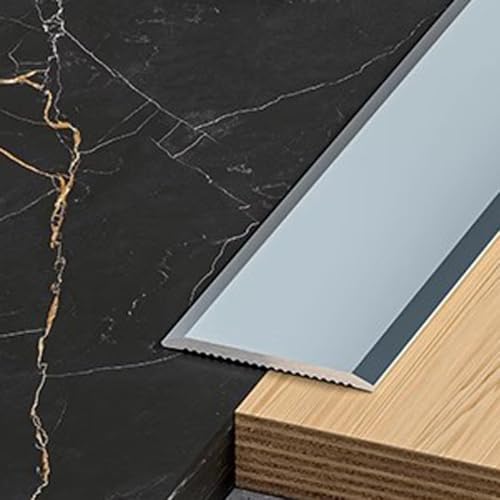 SMCMGECEUZ 0.9m Übergangsprofil Übergangsleiste Selbstklebend Alu Übergangsleiste Boden,Türschwellen Leiste Geeignet Für Alle Bodenbeläge(Frosted iron gray,1/2in/12mm) von SMCMGECEUZ