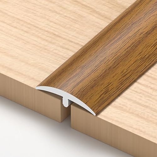 SMCMGECEUZ 100cm T Profil Übergangsprofil Selbstklebend Übergangsleiste Boden, PVC Übergangsleiste Für Holzböden To Tile/Türschwelle/Parkett(Brown sandalwood,1in/2.5 cm) von SMCMGECEUZ