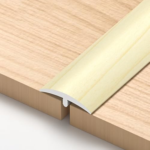 SMCMGECEUZ 100cm T Profil Übergangsprofil Selbstklebend Übergangsleiste Boden, PVC Übergangsleiste Für Holzböden To Tile/Türschwelle/Parkett(Maple,1-3/5in/4 cm) von SMCMGECEUZ