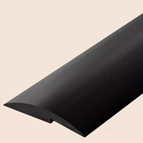 SMCMGECEUZ 1m Übergangsleiste Boden Übergangsleiste Selbstklebend, PVC Türschwellen Leiste Für Türschwelle/Fliesen/Holzböden Höhenunterschied 0.2 Zoll(Black,1-1/5in/3cm) von SMCMGECEUZ