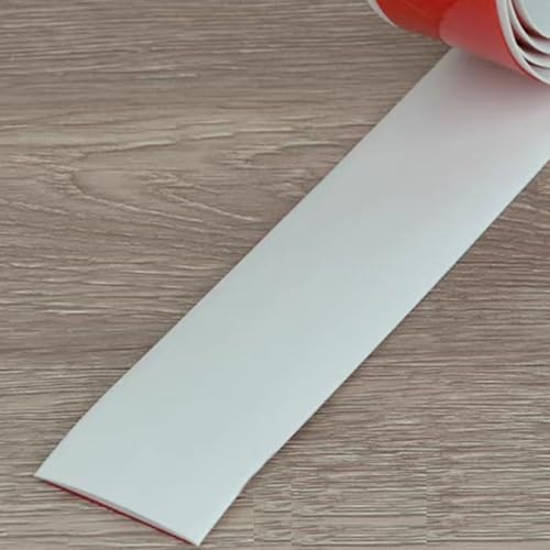 SMCMGECEUZ 1m Übergangsprofil Selbstklebend Übergangsleiste, PVC Übergangsleiste Boden Für Türschwellen Fliesen Parkett Laminatdielen(White,1-1/2in/4cm) von SMCMGECEUZ