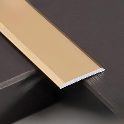 SMCMGECEUZ 90cm Übergangsprofil Alu Bodenübergangsstreifen, Übergangsleiste Selbstklebende Türschwellen Leiste Für Parkett Und Laminat(And frosted gold,1-1/5in/30mm) von SMCMGECEUZ