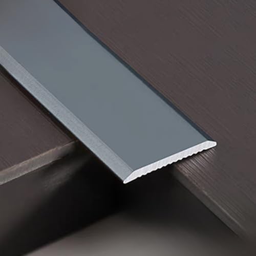 SMCMGECEUZ 90cm Übergangsprofil Alu Bodenübergangsstreifen, Übergangsleiste Selbstklebende Türschwellen Leiste Für Parkett Und Laminat(Frosted iron gray,3/4in/20mm) von SMCMGECEUZ