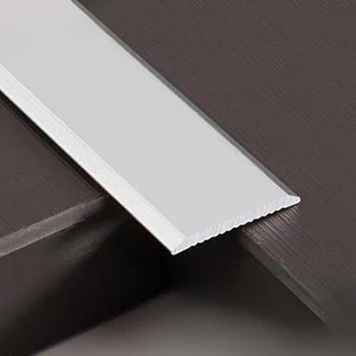 SMCMGECEUZ 90cm Übergangsprofil Alu Bodenübergangsstreifen, Übergangsleiste Selbstklebende Türschwellen Leiste Für Parkett Und Laminat(Frosted silver,2-1/2in/70mm) von SMCMGECEUZ