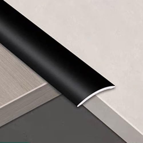 SMCMGECEUZ 90cm Übergangsprofil Metall Übergangsleiste, Übergangsleiste Boden Übergangsschiene Für Parkett Und Laminat Höhenausgleich(Black,3/4in/20mm) von SMCMGECEUZ