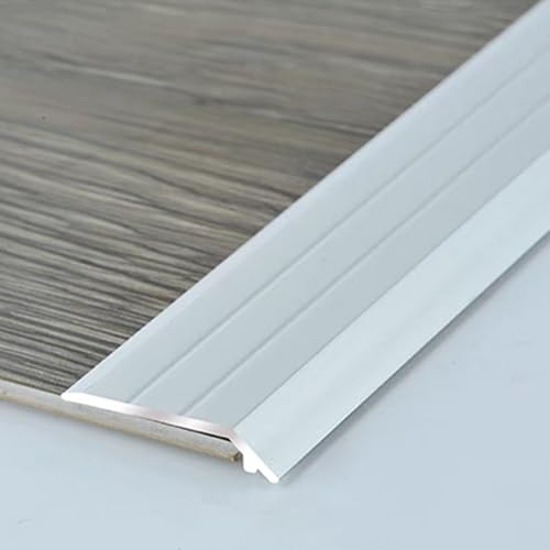 SMCMGECEUZ Bodenübergangsstreifen Übergangsprofil Höhenausgleich, Metallprofil Türschwellen Leiste Für Rollstuhlrampe Parkett Und Laminat(Frosted silver) von SMCMGECEUZ
