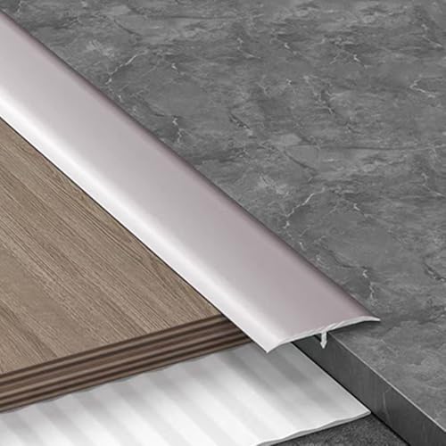 SMCMGECEUZ Übergangsleiste T-Profil Bodenübergangsstreifen, Übergangsschiene Metallprofil Türschwellen Für Böden Überbrücken Die Lücke(Matte Purple Gold) von SMCMGECEUZ