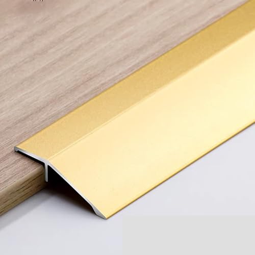 SMCMGECEUZ Übergangsprofil Metall Übergangsleiste, Bodenübergangsstreifen Türschwellen Leiste Für Böden Überbrücken Die Lücke Laminat Fliesen(Frosted gold,1-1/2in/35mm) von SMCMGECEUZ