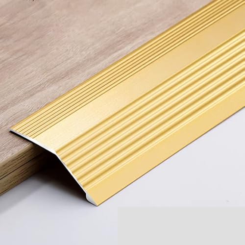SMCMGECEUZ Übergangsprofil Metall Übergangsleiste, Bodenübergangsstreifen Türschwellen Leiste Für Böden Überbrücken Die Lücke Laminat Fliesen(Frosted gold,2in/55mm) von SMCMGECEUZ