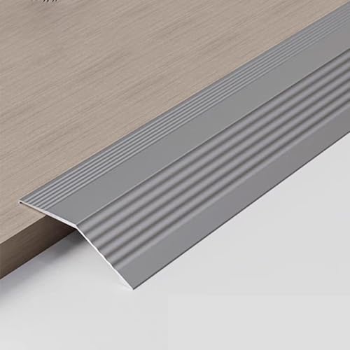 SMCMGECEUZ Übergangsprofil Metall Übergangsleiste, Bodenübergangsstreifen Türschwellen Leiste Für Böden Überbrücken Die Lücke Laminat Fliesen(Frosted gun gray,2in/55mm) von SMCMGECEUZ