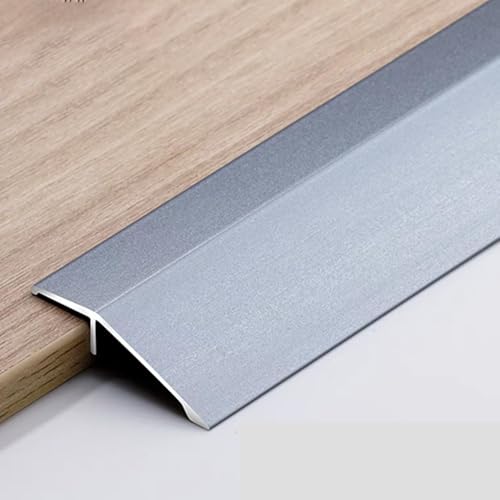SMCMGECEUZ Übergangsprofil Metall Übergangsleiste, Bodenübergangsstreifen Türschwellen Leiste Für Böden Überbrücken Die Lücke Laminat Fliesen(Frosted iron gray,1-1/2in/35mm) von SMCMGECEUZ