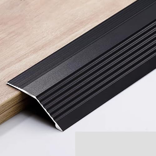 SMCMGECEUZ Übergangsprofil Metall Übergangsleiste, Bodenübergangsstreifen Türschwellen Leiste Für Böden Überbrücken Die Lücke Laminat Fliesen(Matte black,2in/55mm) von SMCMGECEUZ