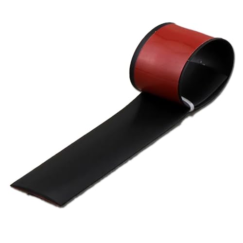 SMCMGECEUZ Übergangsprofil Selbstklebend, weichem PVC Übergangsleiste für Fliesen, Türschwellen Leiste, Boden übergangsstreifen-Braune(Black,1-1/2in/4cm) von SMCMGECEUZ