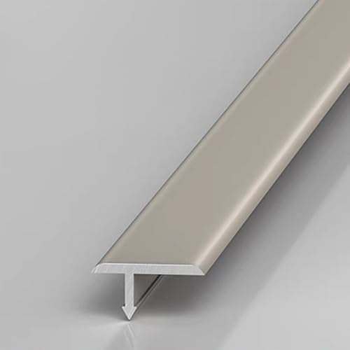 SMCMGECEUZ Übergangsprofil T-Profil Bodenübergangsstreifen, Bodenprofil Türschwellen Leiste Metall Übergangsleiste Für Holzböden/Fliese/Parkett(Matte champagne,1in/25mm) von SMCMGECEUZ