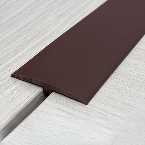 SMCMGECEUZ Vinyl Übergangsprofil Selbstklebende Übergangsleiste, T Profil Flexible Übergangsleiste Boden Für Fliesen Parkett Laminatdielen(Coffee) von SMCMGECEUZ