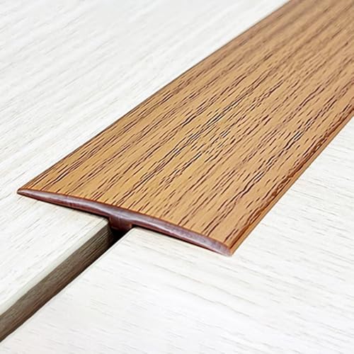 SMCMGECEUZ Vinyl Übergangsprofil Selbstklebende Übergangsleiste, T Profil Flexible Übergangsleiste Boden Für Fliesen Parkett Laminatdielen(Yellow Oak Grain) von SMCMGECEUZ