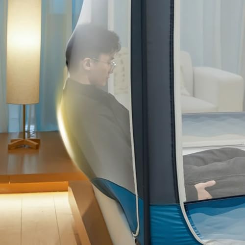SMDLG Atmungsaktiv Polyester Moskitonzelt atmungsaktivem Mückennetzzelt -Zelt -Baldachin für Betten Waschbares Moskito -Netz leicht zu lagern Komfortabel von SMDLG