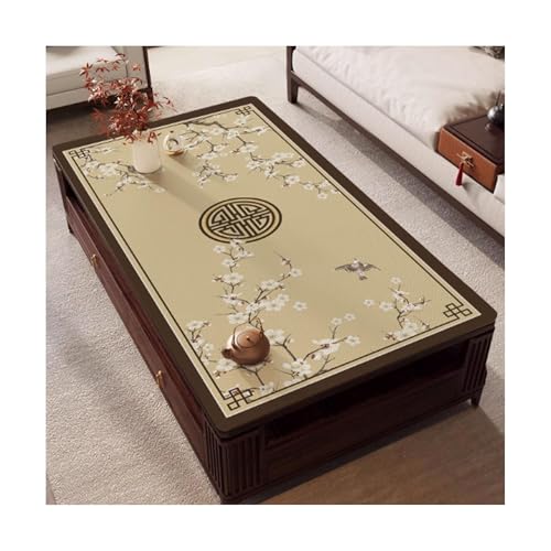 SMDLG Waschbar Künstliche Leder -Tischdecke Wohnzimmer Esstisch Tischdecke Reinbare Tischdecke Vintage Tischdecke 31,5 x 47,2in Bequem von SMDLG