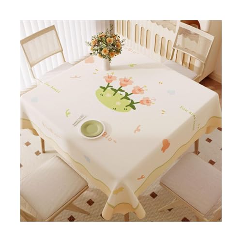 SMDLG Waschbar Kunststoff Tischdecke Quadrat Tischdecke Haus Esstisch Tischdecke Mode Blumen -Tischdecke 47,2 x 70,8in Bequem von SMDLG