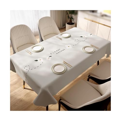 SMDLG Waschbar Kunststoff -Tischdecke rechteckige Tischdecke Terrasse Wohnzimmer Esstisch Tischdecke Reinbare Tischdecke 47,2 x 70,8in Bequem von SMDLG