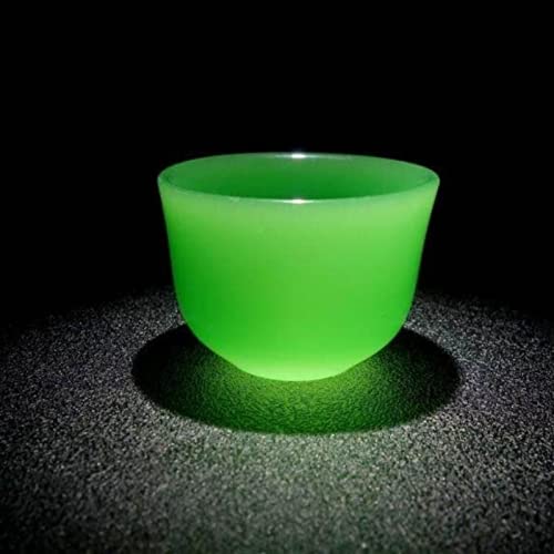 Jade Teetasse Weinglas Kung Fu Teetasse Becher Wasserschale Geschenk Tasse Tee Set Tee Schüsseln Chinesischer Stil Porzellan (Color : 2 Green Cups) von SMDSAZ
