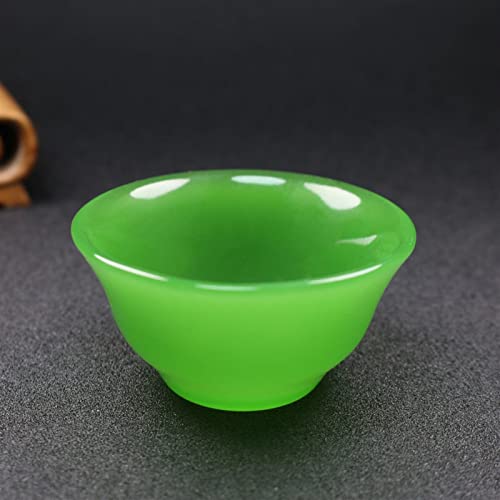 SMDSAZ Jade Teetasse Weinglas Chinesische Kung Fu Tee Set Jade Terrine Set Jade Schüssel Teetasse Wasser Tasse Tee (Color : 1 Green Cup B) von SMDSAZ