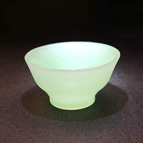 SMDSAZ Jade Teetasse Weinglas Chinesische Kung Fu Tee Set Jade Terrine Set Jade Schüssel Teetasse Wasser Tasse Tee (Color : 1 Light Green Cup B) von SMDSAZ