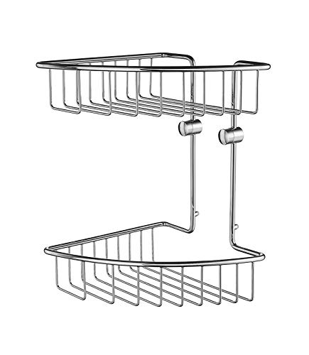 SMEDBO Eck Seifenkorb Haus doppelt, verchromt, Silber von SMEDBO