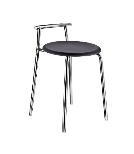 Smedbo FK411 Outline Duschhocker Werzalit Sitz Edelstahl/Schwarz von SMEDBO