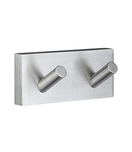 SMEDBO House Double Towel Hook, Brass, Silver, 9 x 4 x 4 cm von SMEDBO