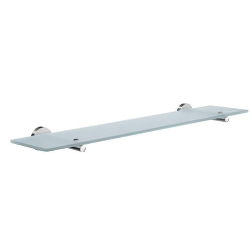 Smedbo Home Badezimmer Glas Regal mit Klammern, Silber/weiß von SMEDBO