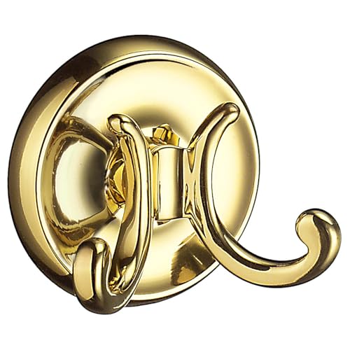 Smedbo Messing poliert Villa Double Handtuch Haken, Gold von SMEDBO